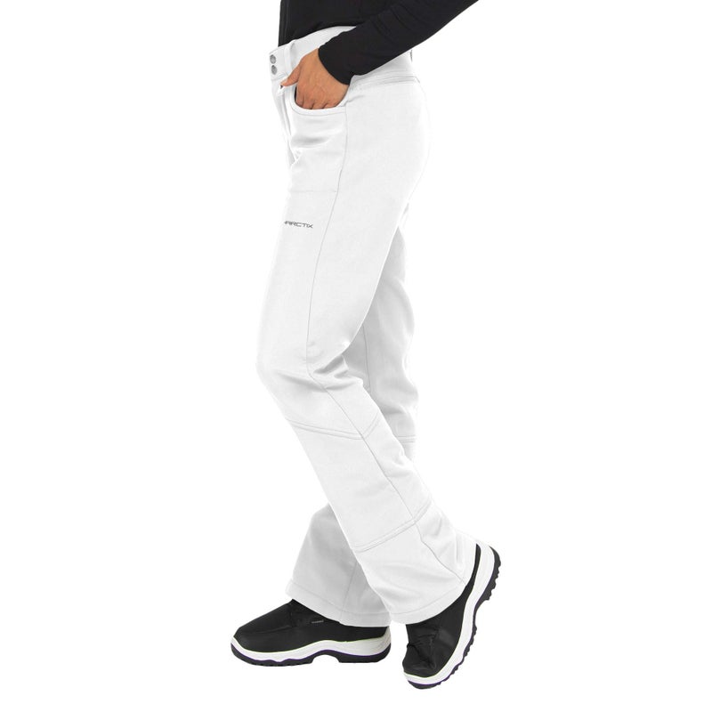 Arctix Women's Sarah Fleece-Lined Softshell Pants, White, X-Small Short - Image 3
